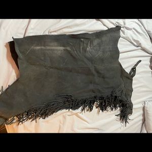 Youth black suede show chaps